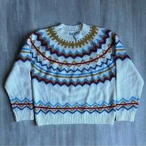 Simons Fair Isle Crew Neck Sweater
